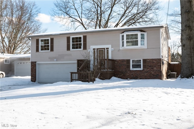 split foyer home with a garage