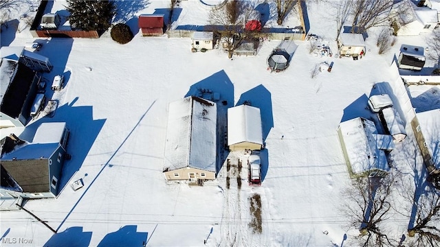 view of snowy aerial view