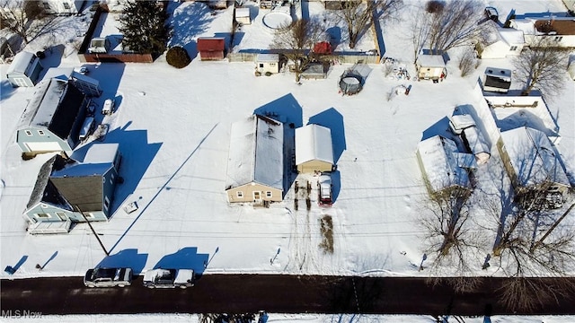 view of snowy aerial view