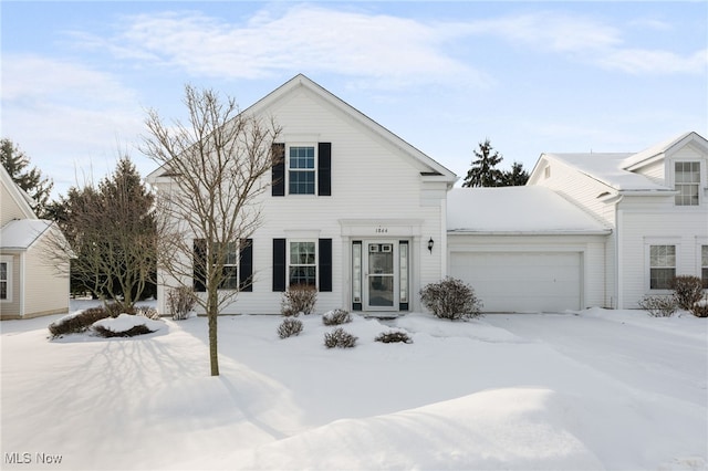 view of front facade with a garage