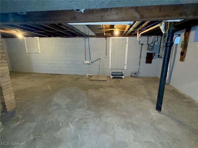 view of basement