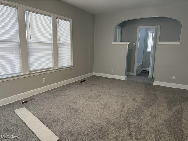 empty room with carpet floors