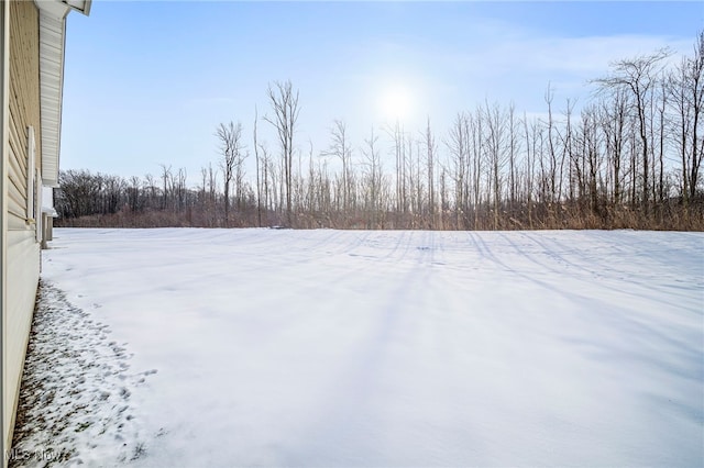 view of snowy yard