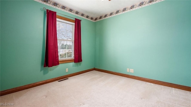 view of carpeted empty room