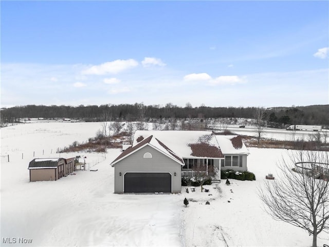 view of snowy aerial view