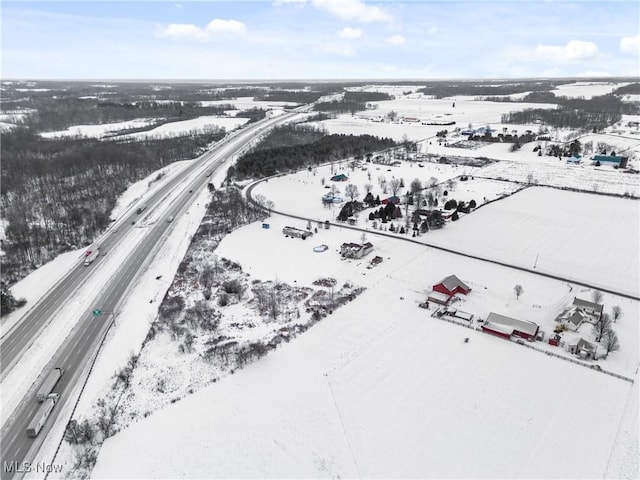 view of snowy aerial view