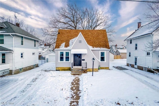 view of front of home featuring a garage