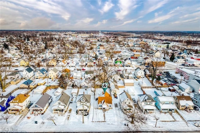 view of snowy aerial view