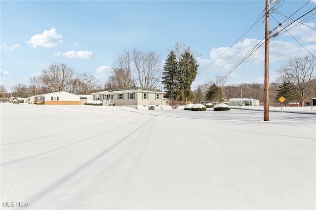 view of snowy yard