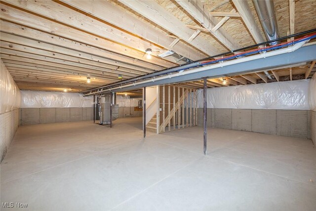 24326 Mastick Rd, North Olmsted, OH 44070 - unfinished basement with stairway