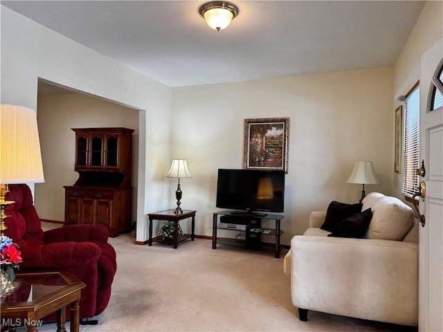 view of carpeted living room