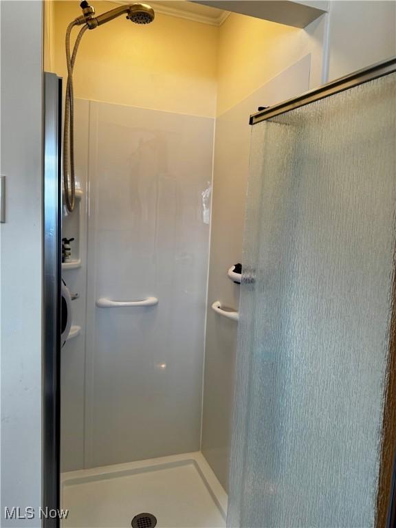 bathroom with a shower