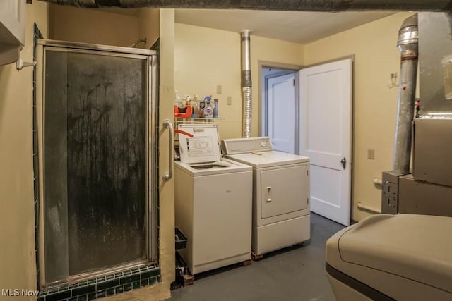 laundry area featuring independent washer and dryer