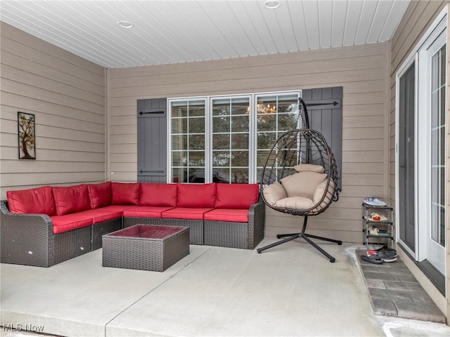 view of patio / terrace with an outdoor hangout area