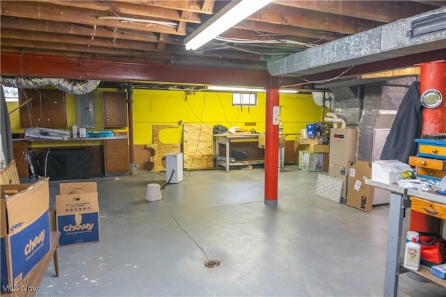 view of basement