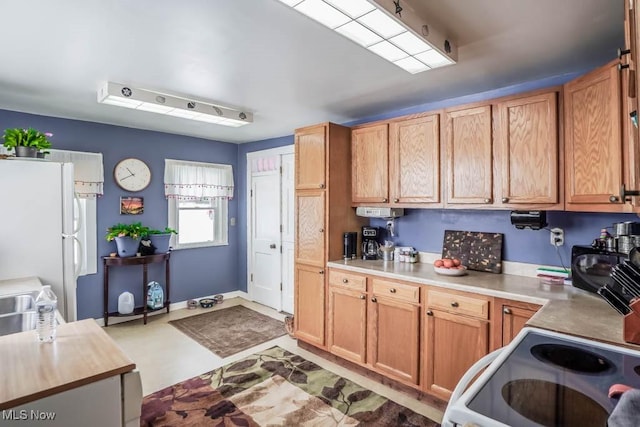 kitchen with white appliances