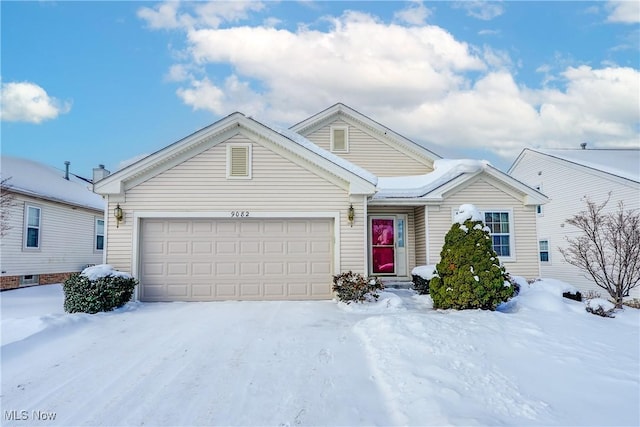 view of front of home featuring a garage