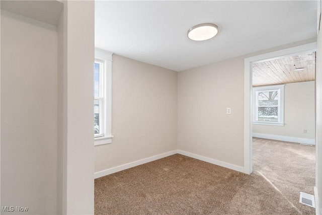 view of carpeted empty room