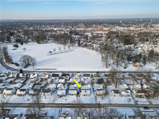 view of snowy aerial view