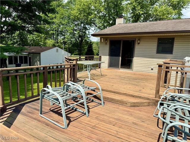 3438 Warren Meadville Rd, Cortland, OH 44410 - view of wooden deck