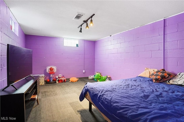 view of carpeted bedroom