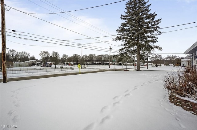 view of snowy yard