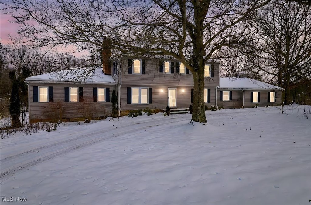 view of colonial home