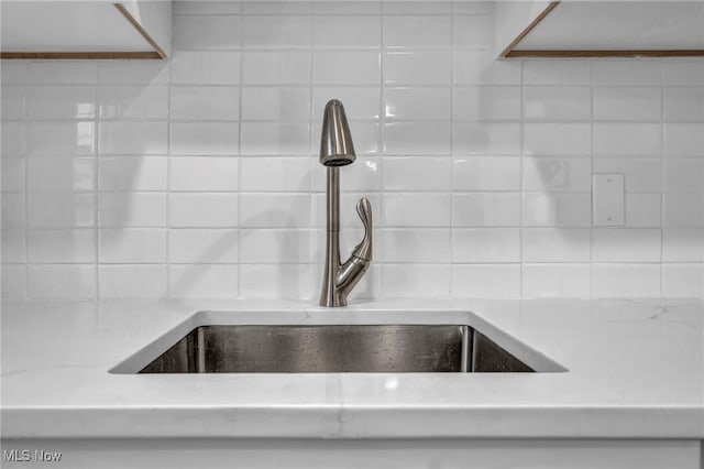 interior details featuring sink