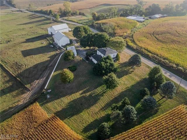 drone / aerial view featuring a rural view