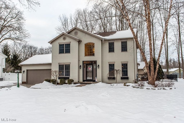 view of front of home featuring a garage