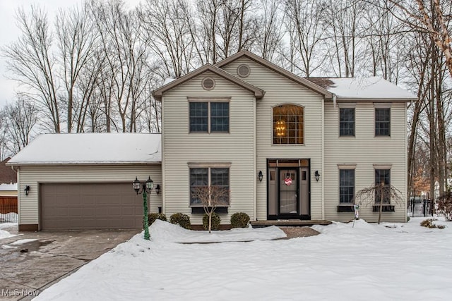 view of front of house featuring a garage