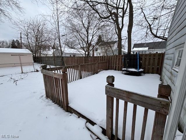 view of snowy yard