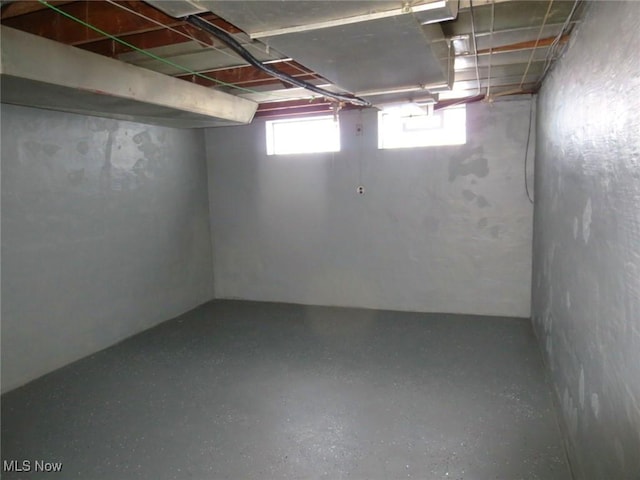 view of basement