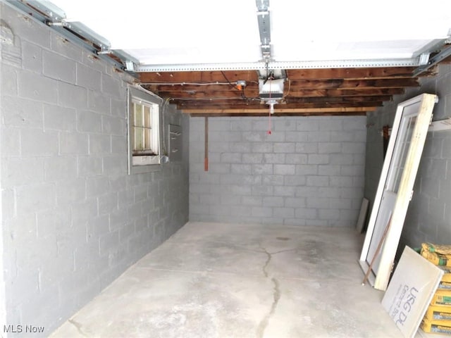 view of basement