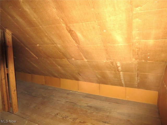 view of attic