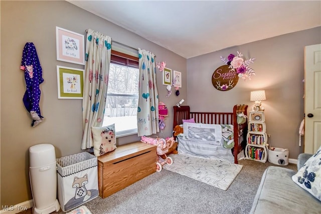 view of carpeted bedroom