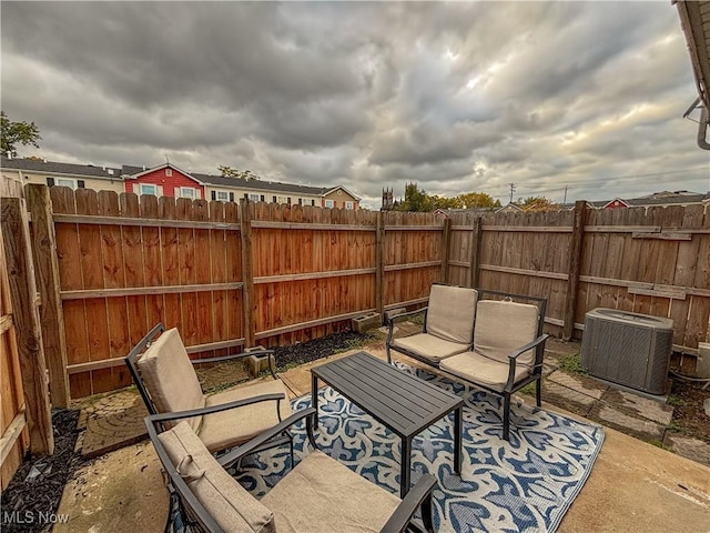 view of patio with cooling unit