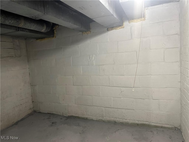 view of basement