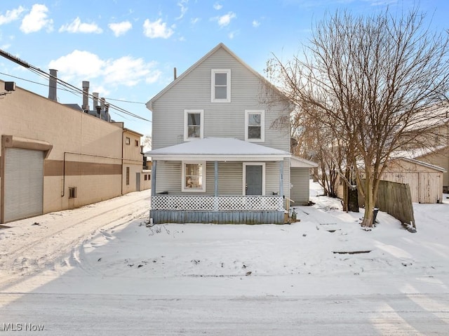 view of front of home featuring a porch