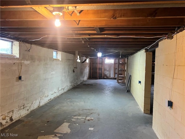 view of basement