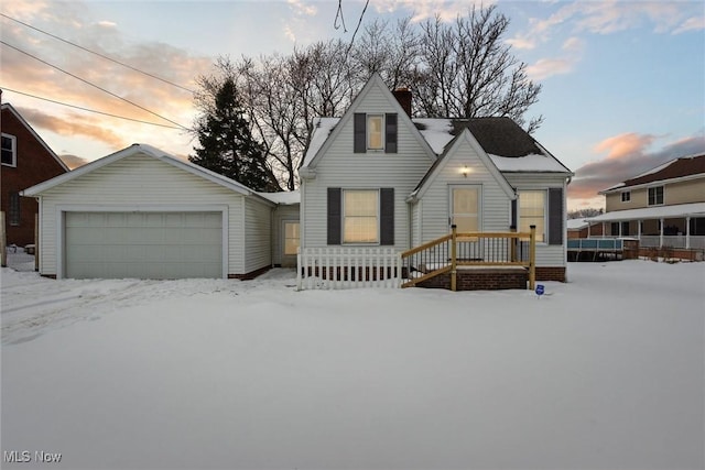 view of front of home featuring a garage