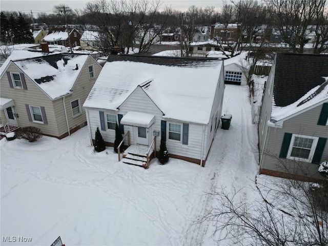 view of snowy aerial view