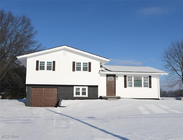 tri-level home featuring a garage