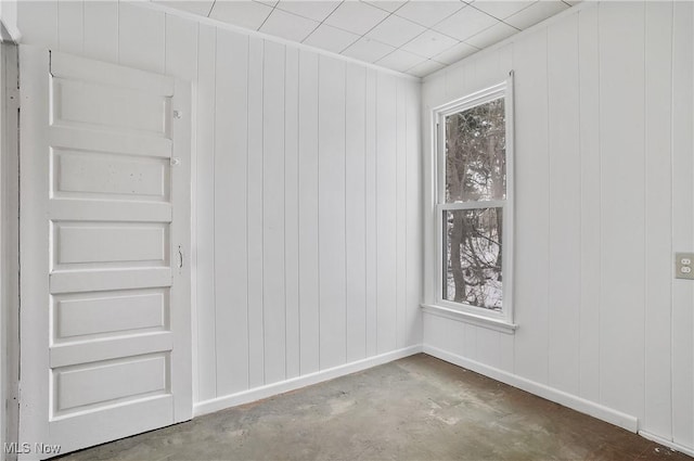 empty room with concrete floors