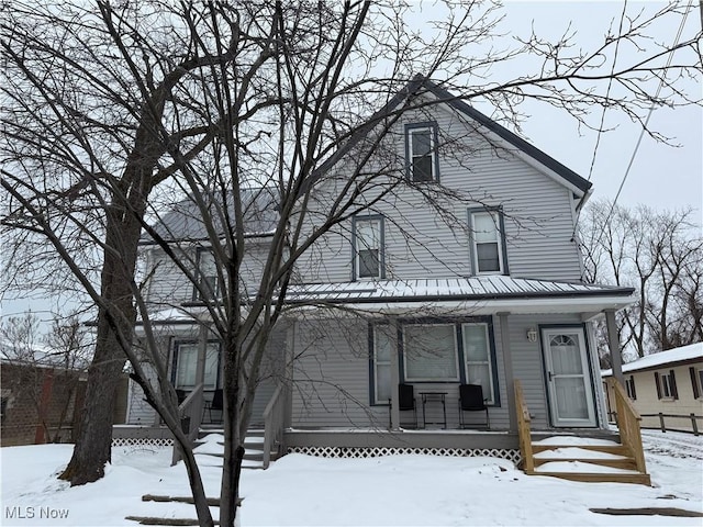 view of front of home with a porch