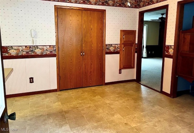 interior space with a closet