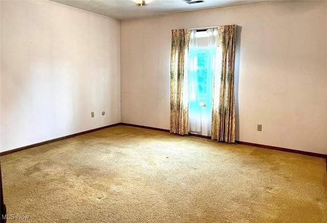 view of carpeted empty room
