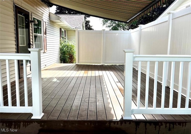 view of wooden terrace