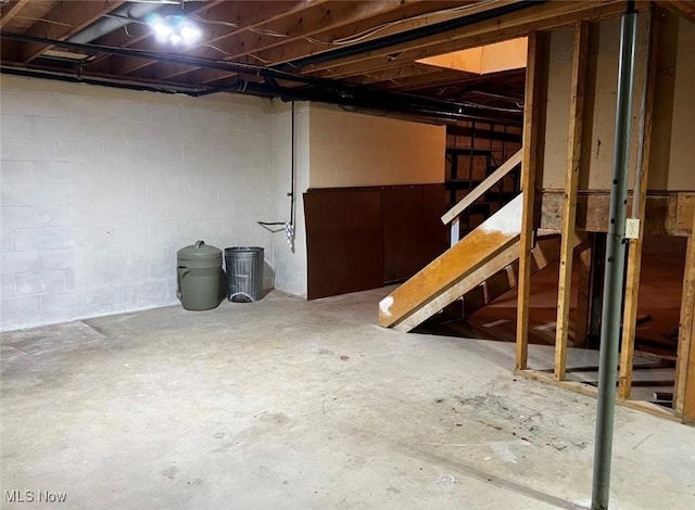 view of basement