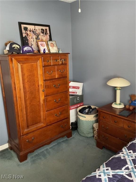 view of carpeted bedroom